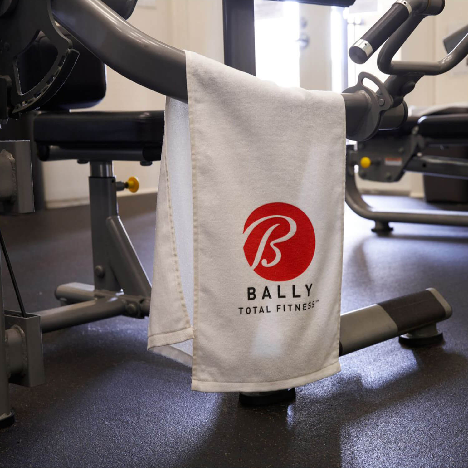 White Velour Fitness Towel 12x44