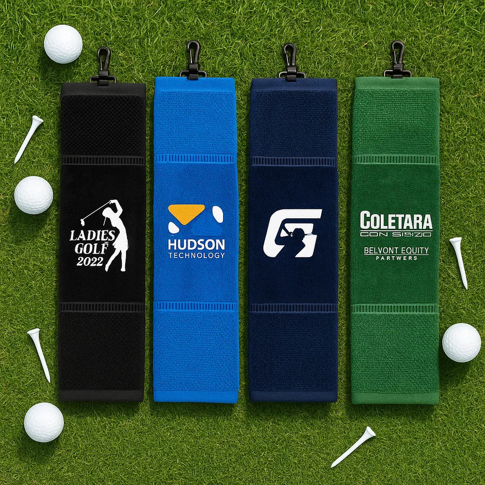Premium Tri-fold Velour Golf Towel 16x22