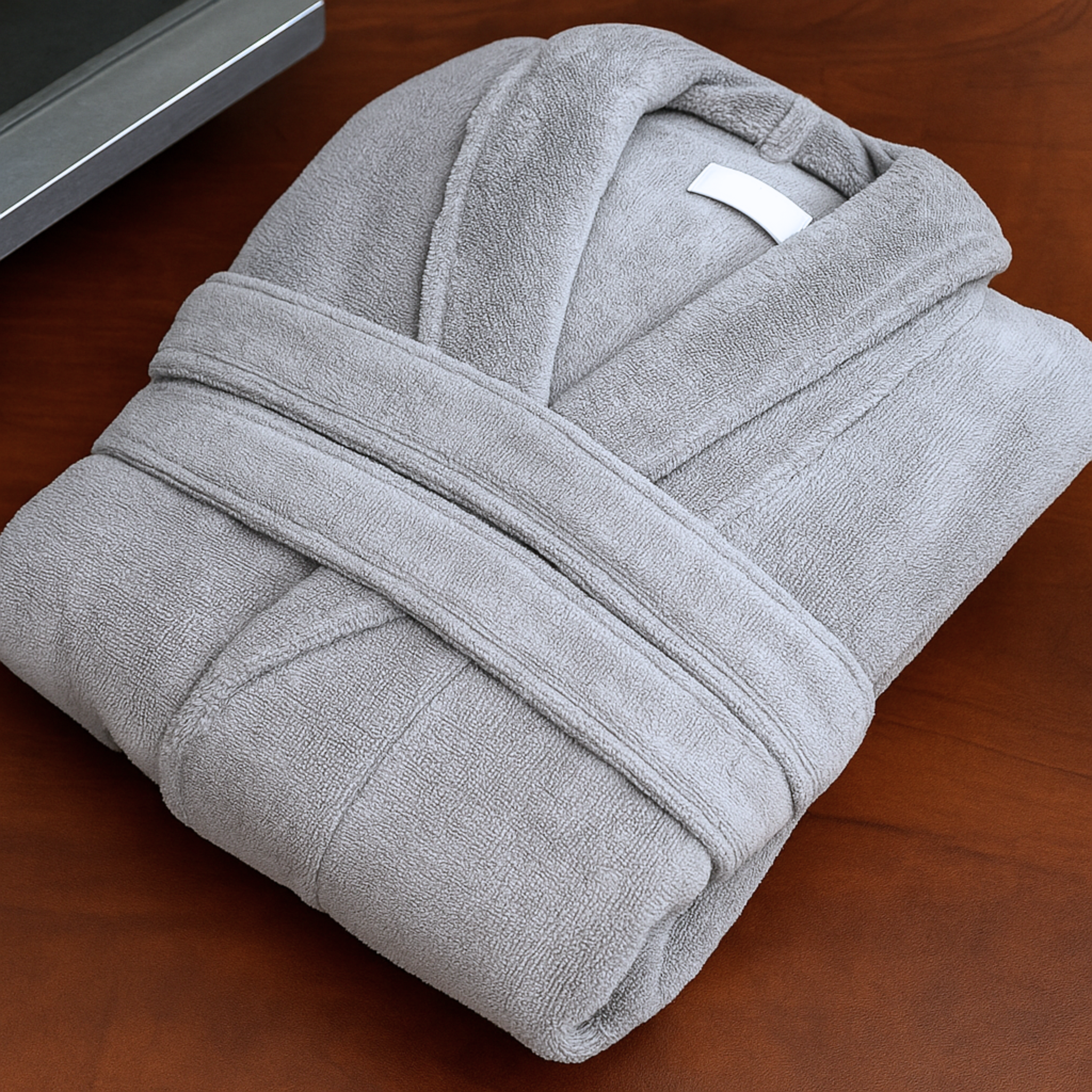 Grey Heavyweight Turkish Cotton Bathrobe