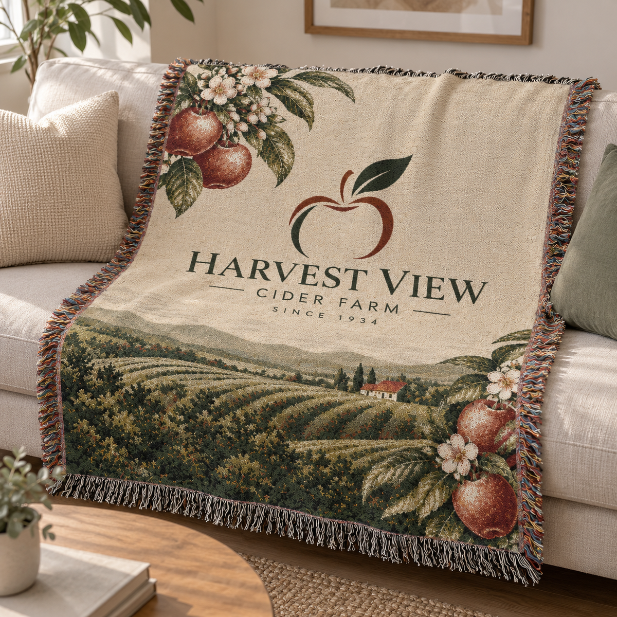 Woven Tapestry Blanket 50"x60"