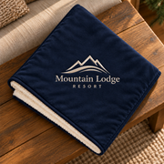 Embroidered Sherpa Throw Blanket 50"x60"