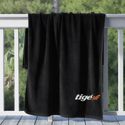 Heavyweight Black Velour Beach Towels 30x60