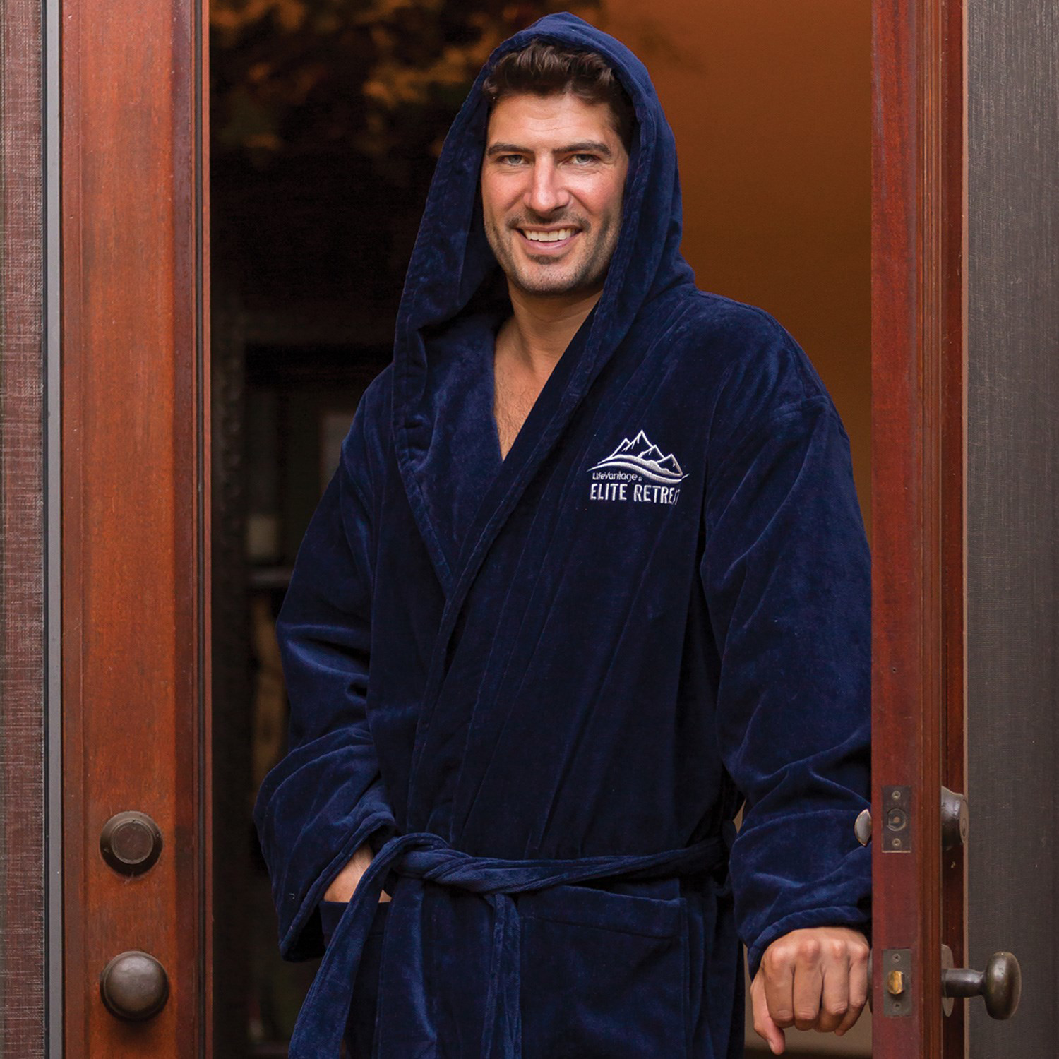 Hooded Microfleece Bathrobe