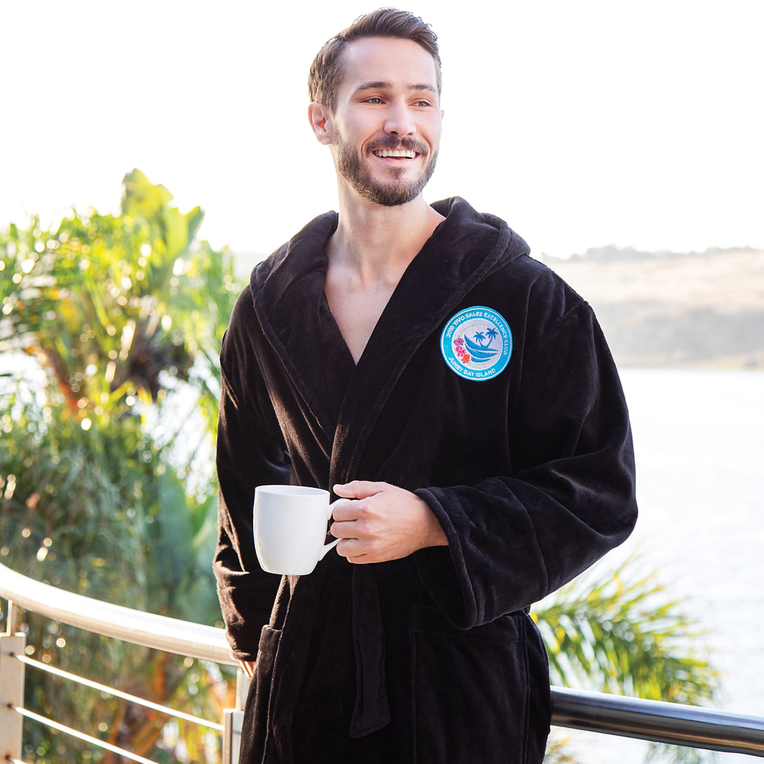 Hooded Microfleece Bathrobe
