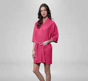 Coloured Waffle Weave Kimono Bathrobes